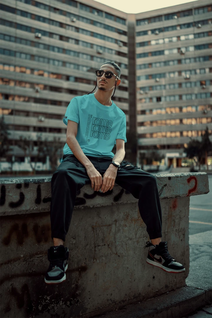 Sustainable Cotton Short Sleeve T Shirt #Rome