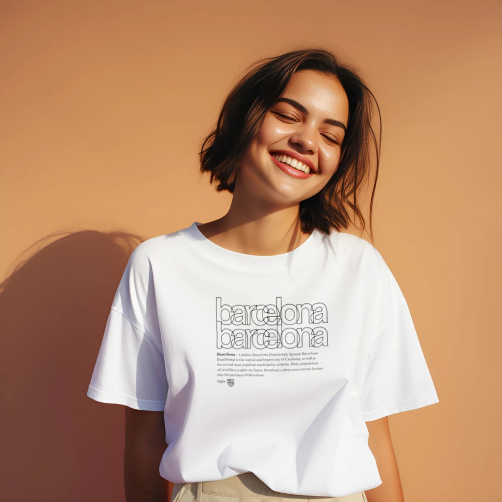 Sustainable Cotton Short Sleeve T Shirt #Barcelona