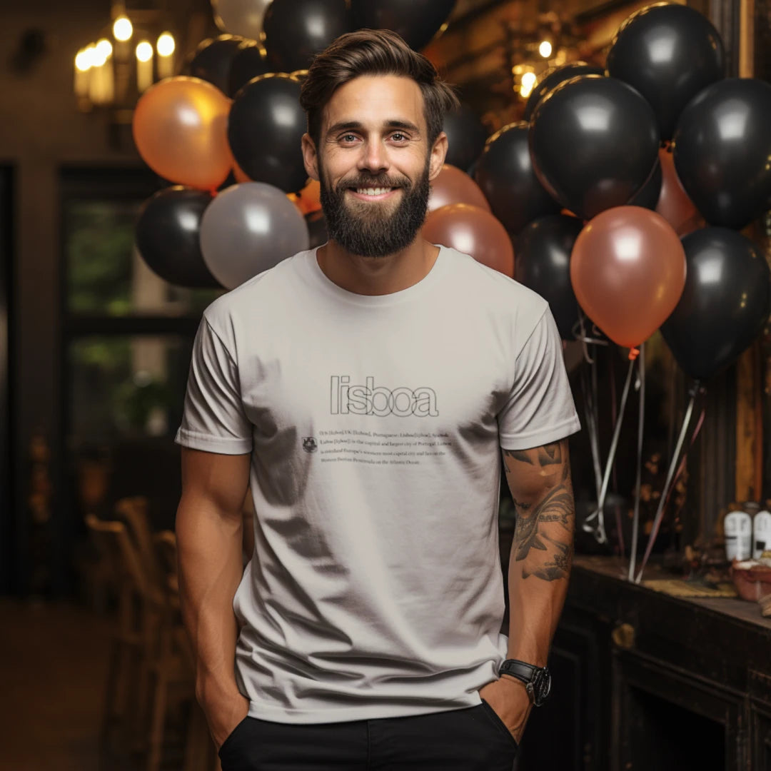 Sustainable Cotton Short Sleeve T Shirt #Lisbon