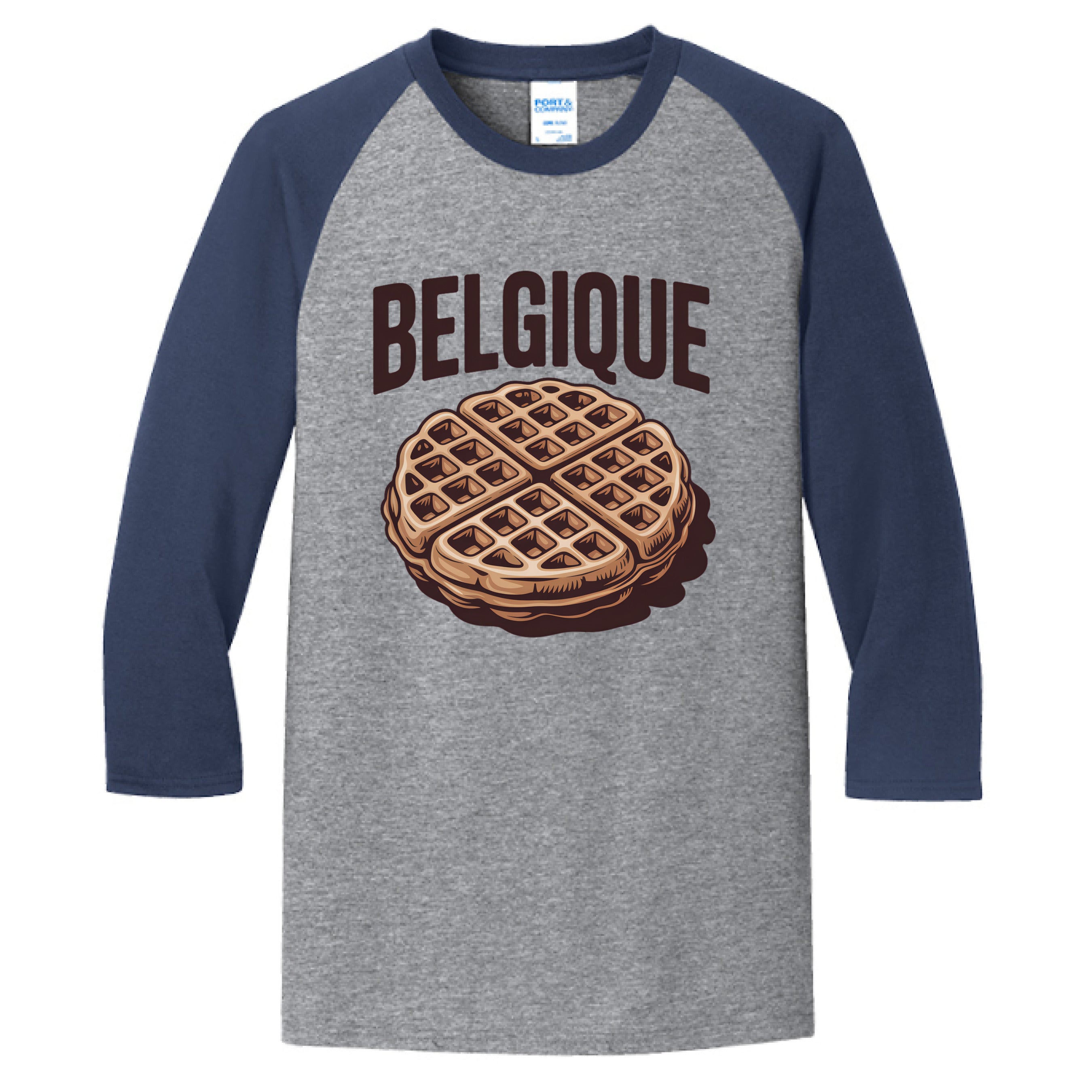 Athletic Heather/ Navy - FRONT